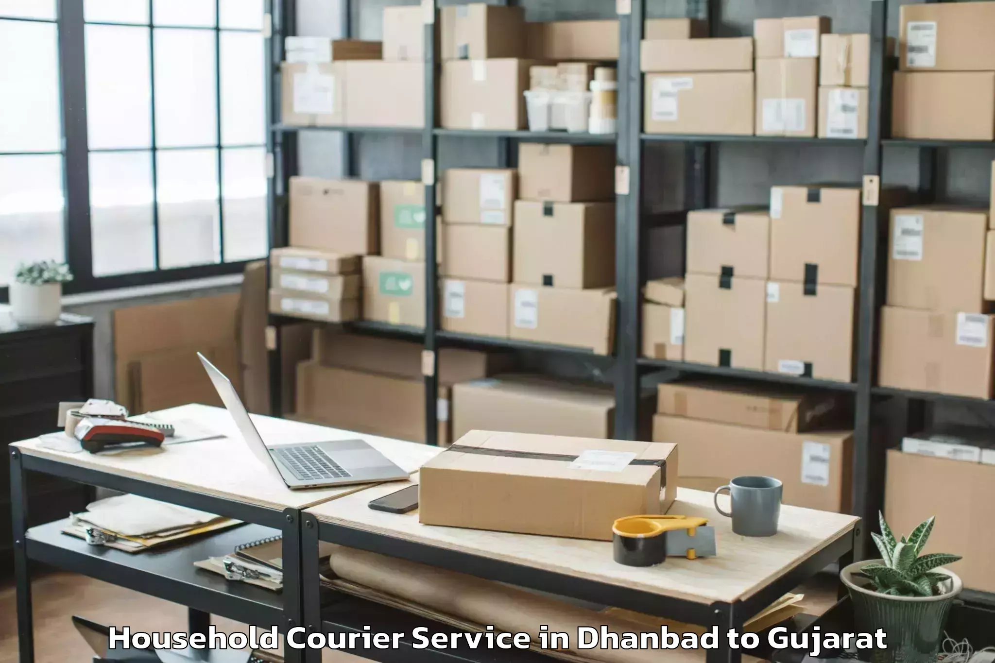 Hassle-Free Dhanbad to Indus University Ahmedabad Household Courier